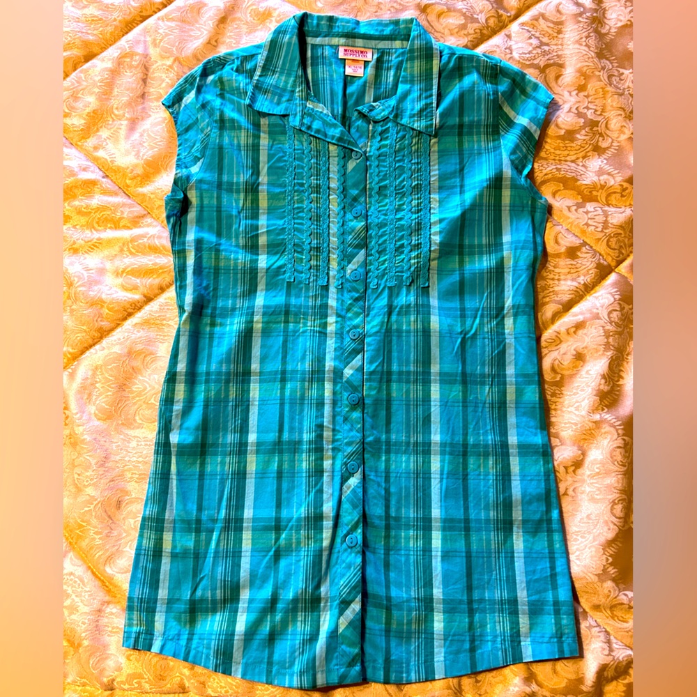 Plaid blue shirt